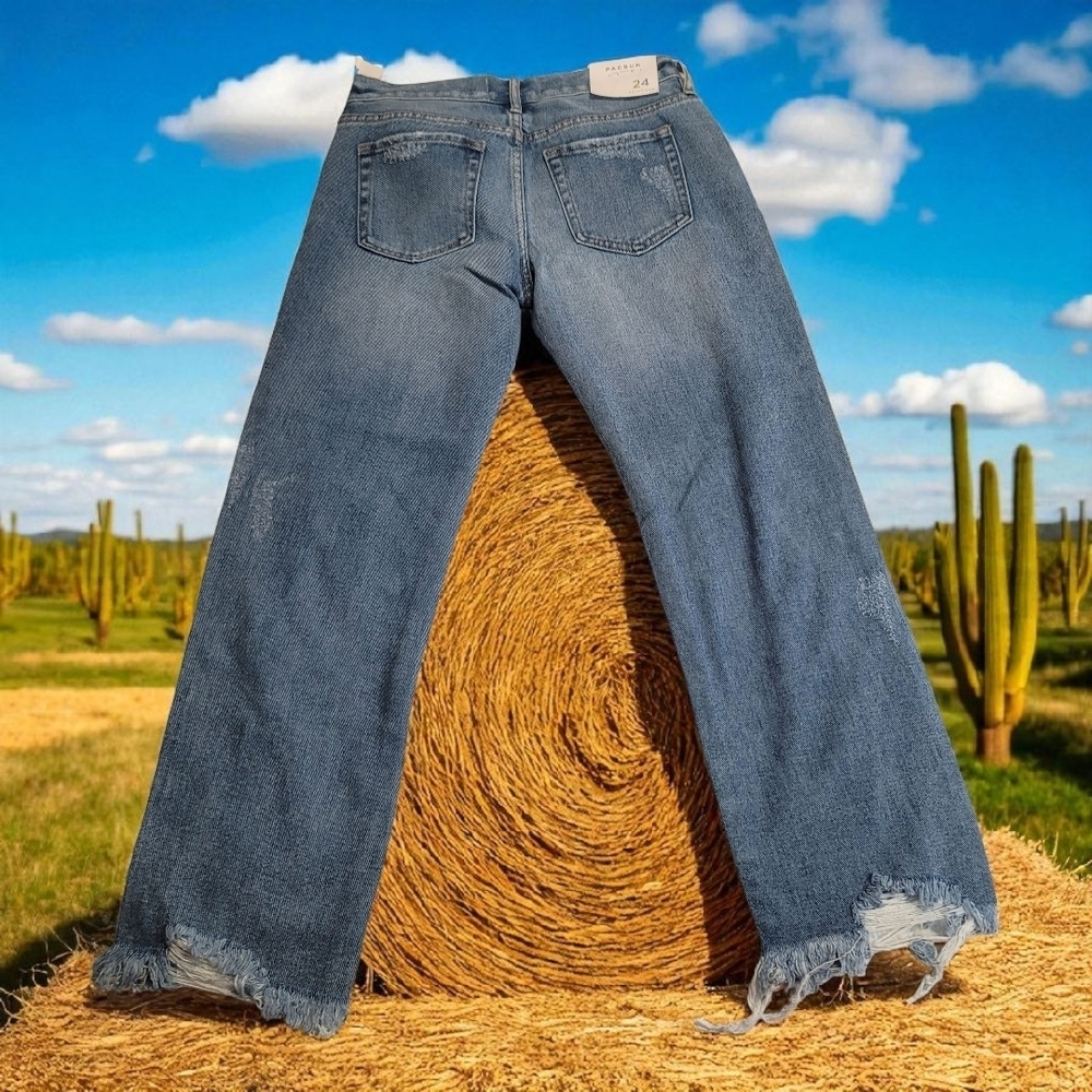 PacSun Classic Blue Denim Jeans 24" Waist - Picture 2 of 11